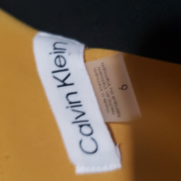 NWT 🎀 Calvin Klein Dreass Ochre Gold Sheath - Picture 5 of 9
